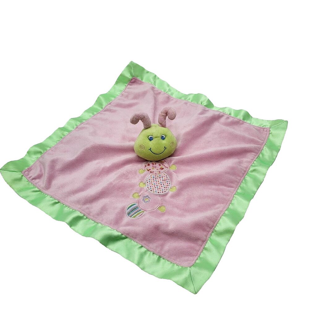 Mary Meyer Baby Cutsie Caterpillar Lovey Security Blanket Satin READ